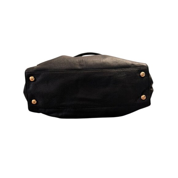 Michael Kors Hamilton Leather Satchel Black - Picture 6 of 8